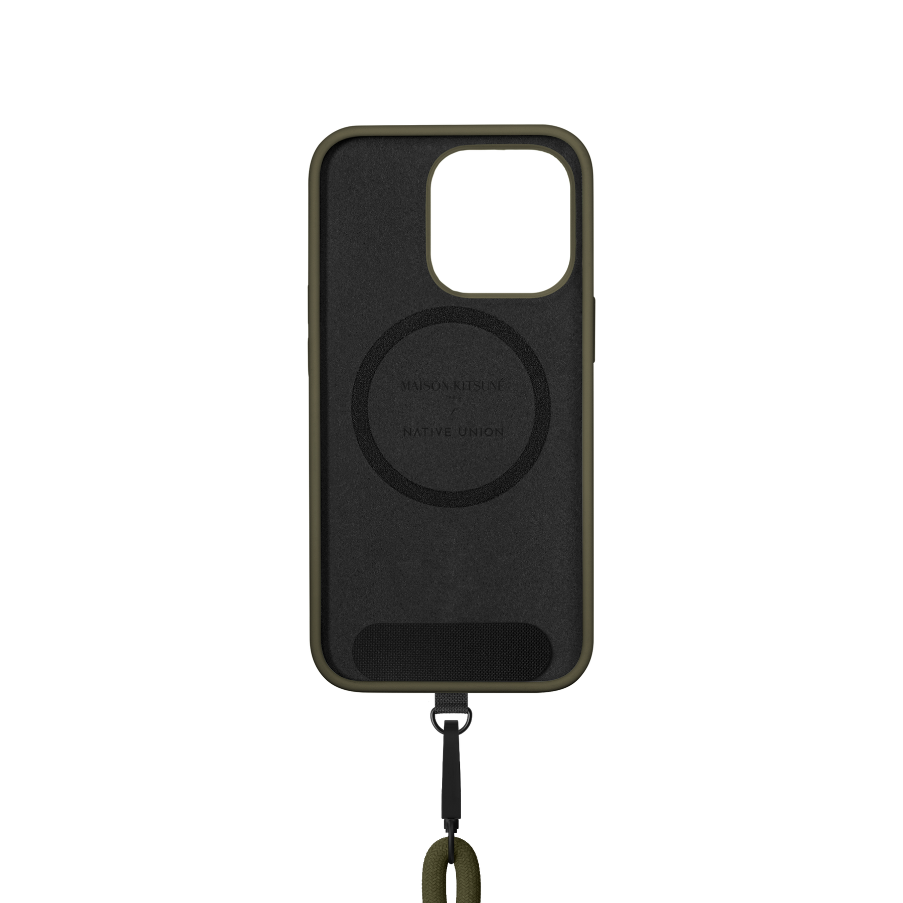 Monochrome Fox Head Sling Case for iPhone 14 Pro