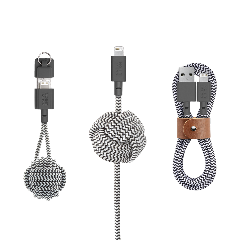 Charging Cable Collection - Zebra / USB-A to Lightning